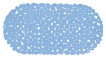 MSV GALETS protišmyková podložka do vane pastelovo modrá / PVC / 35 x 68 cm