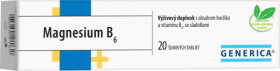 GENERICA Magnesium B6 20 šumivých tabliet