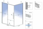 REA - Sprchovací kút Solar 80x100 zlatá REA-K4901