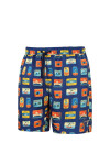 Pánske plavecké šortky Happy Shorts long SM29-48 Tmavomodrá zmes - Self XL tmavě modrá - vzor