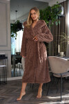 Šaty 2402 Geo Long Chocolate - L&L XL