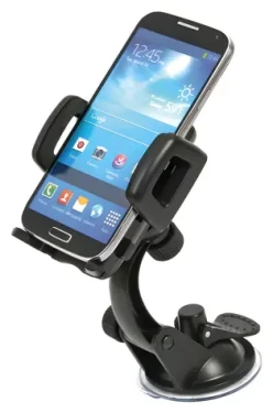 Omega Car Holder / Držiak do auta pre smartphone / Univerzálna / Prísavka a pogumované čeľuste (OUCHSPH8)