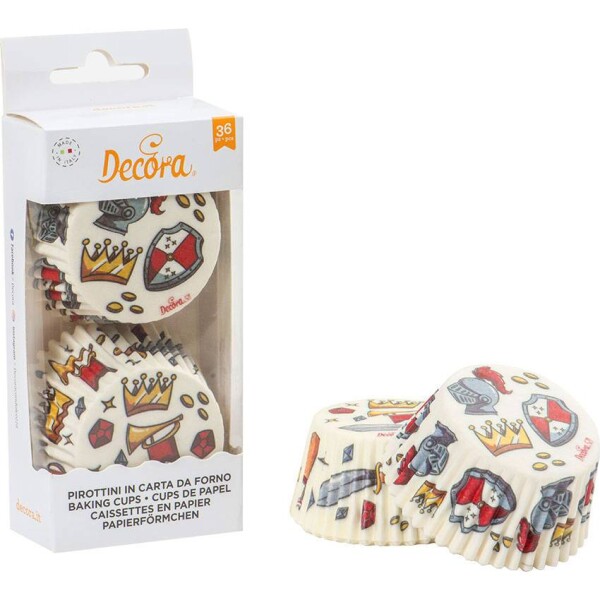 Košíčky na muffiny 36 ks rytierom - Decora - Decora