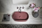 ISVEA - INFINITY OVAL keramické umývadlo na dosku, 55x36cm, matná maroon Red 10NF65055-2R