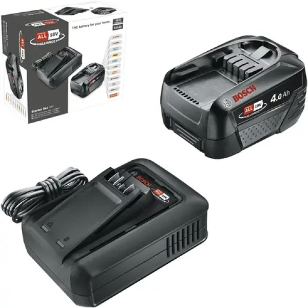 BOSCH 1600A031T6 čierna / Štartovacia sada / Aku batéria 4.0 Ah + nabíjačka AL 18V-44 / Li- ION / P4A (1600A031T6)