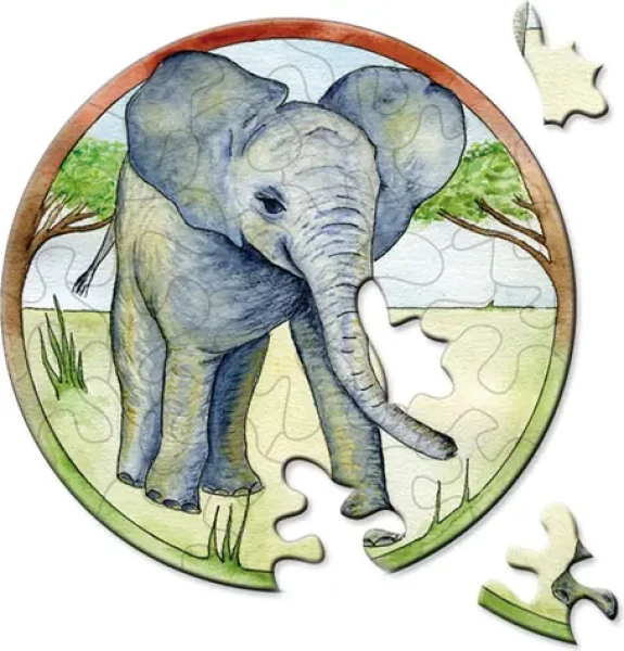 CURIOSI Okrúhle puzzle Picoli: Slon