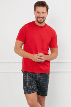 Talianska móda Fogo crêpe farba:červená/print XL