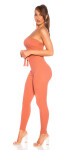 Sexy Bandeau Ripp Jumpsuit Einheitsgroesse