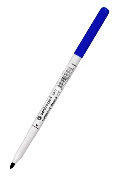 Centropen 2507 modrý / Popisovač na bielu tabuľu / Šírka stopy 1-2 mm (2507 modrá)
