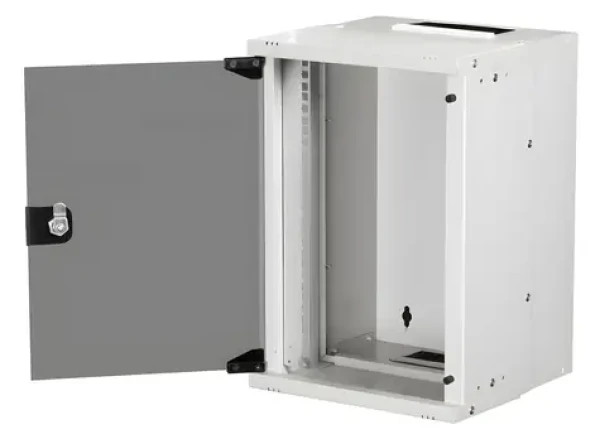 Equip ECO 300x300mm svetlo šedá / Nástenný rozvádzač 10" / 9U / sklenené dvere / hĺbka 300 mm (EWM-09-3030-G)