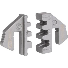 Pár lisovacích matríc pre ploché zástrčky 4,8 a 6,3 mm, Ø 0,5 - 6,0 mm KS Tools 115.1417; 115.1417