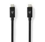 Nedis USB4 Gen 2x2 čierna (CCGL66020BK20) / Kábel USB-C - USB-C / 240 W / 8K 60Hz / 20 Gbps / 2 m (CCGL66020BK20)