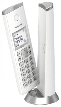 Panasonic KX-TGK210FXW biela / DECT bezdrôtový telefón / 3-riadok. displej / LED indikátor (KX-TGK210FXW)