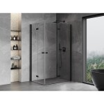MEXEN/S - Mist-F Duo sprchovací kút skladacie dvere pravá 70 x 100, transparent, čierna 8A6-070L-100P-70-00