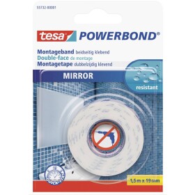 Tesa MIRROR 55732-00001-02 montážna páska tesa® POWERBOND biela (d x š) 1.5 m x 19 mm 1 ks; 55732-00001-02