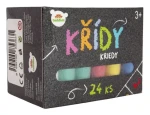 TEDDIES Kriedy chodníkové farebné 24 ks / Kriedy / V krabičke / od 3 rokov