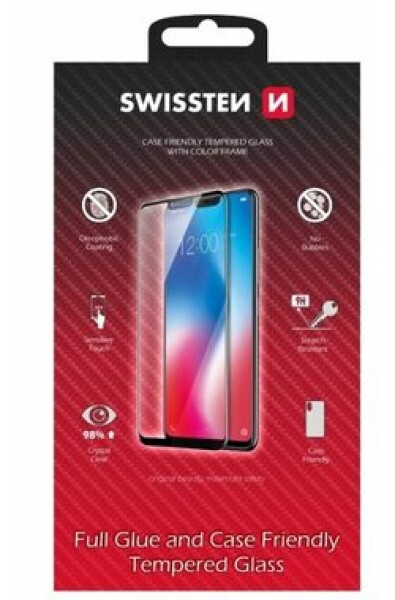 Swissten FULL GLUE COLOR FRAME CASE FRIENDLY sklo pre XIAOMI REDMI A3 čierna (54501863)