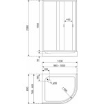 Sprchovací kút 80 x 100 cm Kerra Solid RA 80x100 CHR, ľavý, s vaničkou 5907548124562