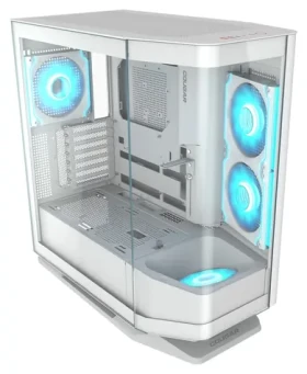 COUGAR FV270 biela / PC skriňa / Midi Tower / E-ATX / ATX / ARGB / tvrdené sklo / bez zdroja (CGR-58M6W-RGB)
