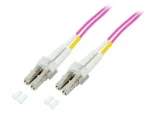 EFB / Optický patch kabel / LC-LC / duplexní / OM4 50/125 / LSZH / 1,5 m / fialová (O0319.1,5)