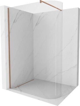 MEXEN/S - Kioto Sprchová zástena WALK-IN Walk-in 120 x 200, transparent 8 mm, meď kartáčovaná 800-120-101-65-06