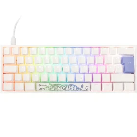 Ducky One 2 Pro Mini Gateron Yellow biela / herná klávesnica / podsvietená / mechanická / drôtová USB-C / DE (DKON2061ST-GDEPDWWTY2)
