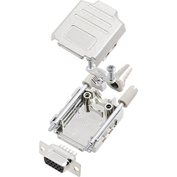 Encitech DPPK09-M-HDS15-K 6355-0014-11 sada D-SUB zásuvková lišta 180 ° Pólov: 15 spájkovaný 1 sada; 6355-0014-11