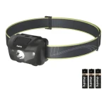 HAMA HL200 čierna / LED čelovka / 4 režimy / IP44 / 3x AAA