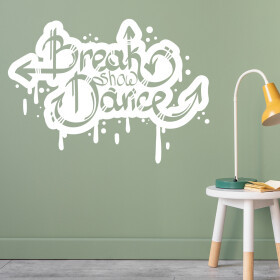 Veselá Stena Samolepka Break Dance Farba: biela, Veľkosť: 80 x 57 cm