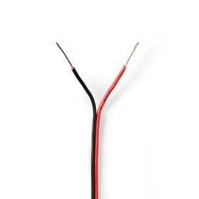 Nedis Repro kábel 2x 0.35 mm2 čierna-červená / CCA / 100.0 m / Okrúhly / PVC (CAGW0350BK1000)
