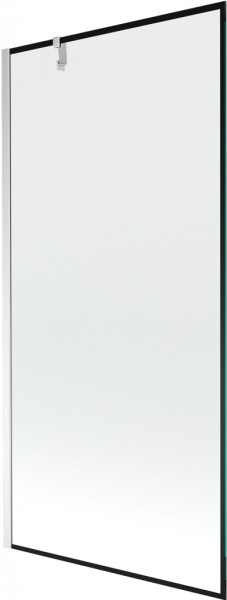 MEXEN/S - Next vaňová zástena FIX 90 x 150, čierna dekor, chróm 895-090-000-00-70-01