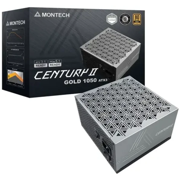 Montech Century II 1050W / ATX 3.1 / 1050W / 80 PLUS Gold / modulárne (CENTURY II 1050W)