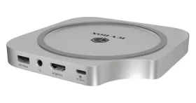 Icy Box USB-C Hub 7v1 pre Mac Mini M4 strieborná / USB hub / USB 3.2 Gen 2 / HDMI / M.2 NVMe / čítačka SD (IB-DK100)
