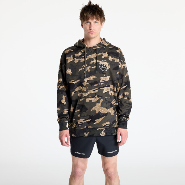 Mikina Under Armour Project Rock AOP Terry Hoodie Grey/ Green L