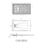 CERANO - Sprchová vanička obdélníková Gusto - SMC/minerální kompozit - strukturovaná černá matná - 140x80x3 CER-414644