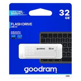 Goodram UME2 32GB biela / Flash disk / USB 2.0 / čítanie: 20MBs / zápis: 5MBs (UME2-0320W0R11)
