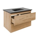 Kúpeľňová skrinka 2 zásuvková s umývadlom SAT B-Way 79x50x45 cm dub mat BWAY280OAKU4B BWAY280OAKU4B