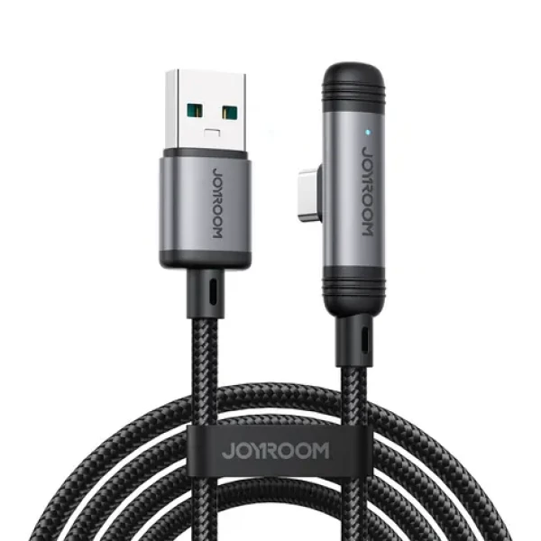 Joyroom S-A56 EnjoyX Series 90° Nabíjací kábel USB-A(M) - USB-C(M) 3A 1.2m čierna (6956116764692)