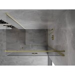 MEXEN/S - Mist-F sprchovací kút skladacie dvere pravá 100 x 70, transparent, zlato 8A6T-100-070-50-00-P