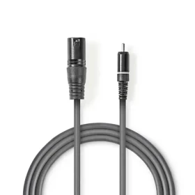 Nedis Nevyvážený Audio Cable XLR 3pinový (F) - RCA (M) 1.50 m tmavo šedá (COTH15205GY15)