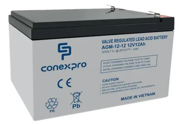 Conexpro AGM-12-12 / Batéria / AGM VRLA / 12V/12Ah / F2 (AGM-12-12)