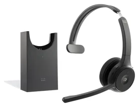 Cisco Headset 721 Wireless Carbon Black / bezdrôtová náhlavná súprava / jednostranné slúchadlo / mikrofón / stojanček (HS-WL-721-BUNAS-C)
