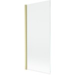 MEXEN - MIST vaňová zástena 80x150 cm 6mm 1-s, zlatá kartáčovaná, číra 8A9-080-001-55-00