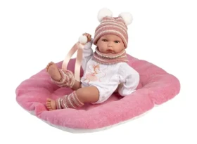 Llorens 63512 NEW BORN HOLČIČKA - realistická bábika bábätko s celovinylovým telom - 35 cm