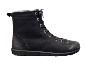 Wild 017-28001 Dámske celokožené barefoot členkové topánky čierne 38
