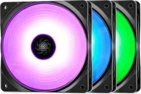 DEEPCOOL RF120 3-in-1 RGB čierna / Sada 3 kusy / 120mm / 56.5 CFM / 27dB @ 1500 RPM (DP-FRGB-RF120-3C)