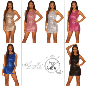 Sexy KouCla Party minidress with sequin silver 12