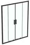 Ideal Standard posuvné sprchové dvere 160 cm, čierna/číre sklo / Sprchové dvere / štvordielne / 1600x1955 mm / sklo 6mm (K9282V3)