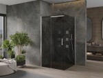 MEXEN/S - OMEGA sprchovací kút 100x100, grafit, chróm 825-100-100-01-40