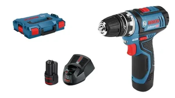 BOSCH GSR 12V-15 FC / Aku Vŕtací skrutkovač / 12V / 2x2.0Ah / 10mm skľučovadlo / 1300 ot-min / 30 Nm / L-Boxx (06019F6001)